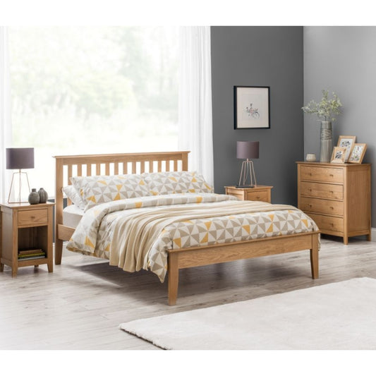 Salerno Shaker Solid White Oak Wooden Bed