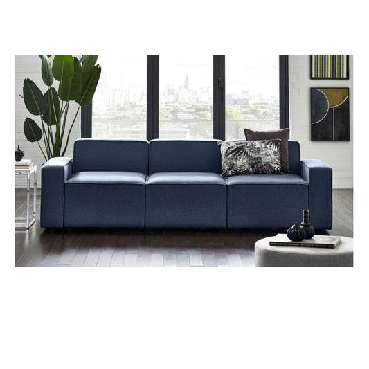 Lago Combination Sofa Blue Linen