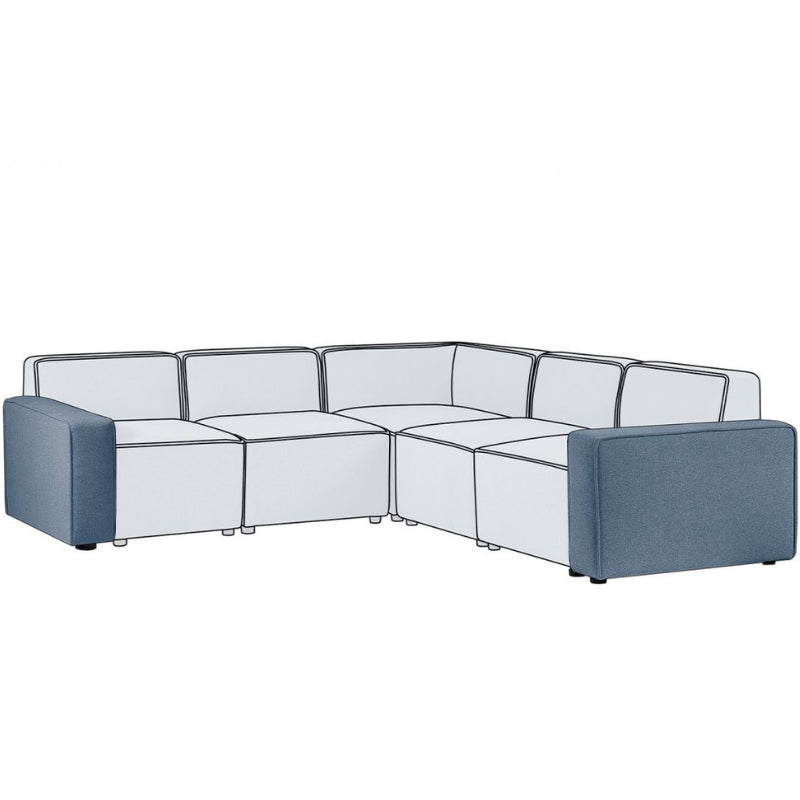 Lago Combination Sofa Blue Linen